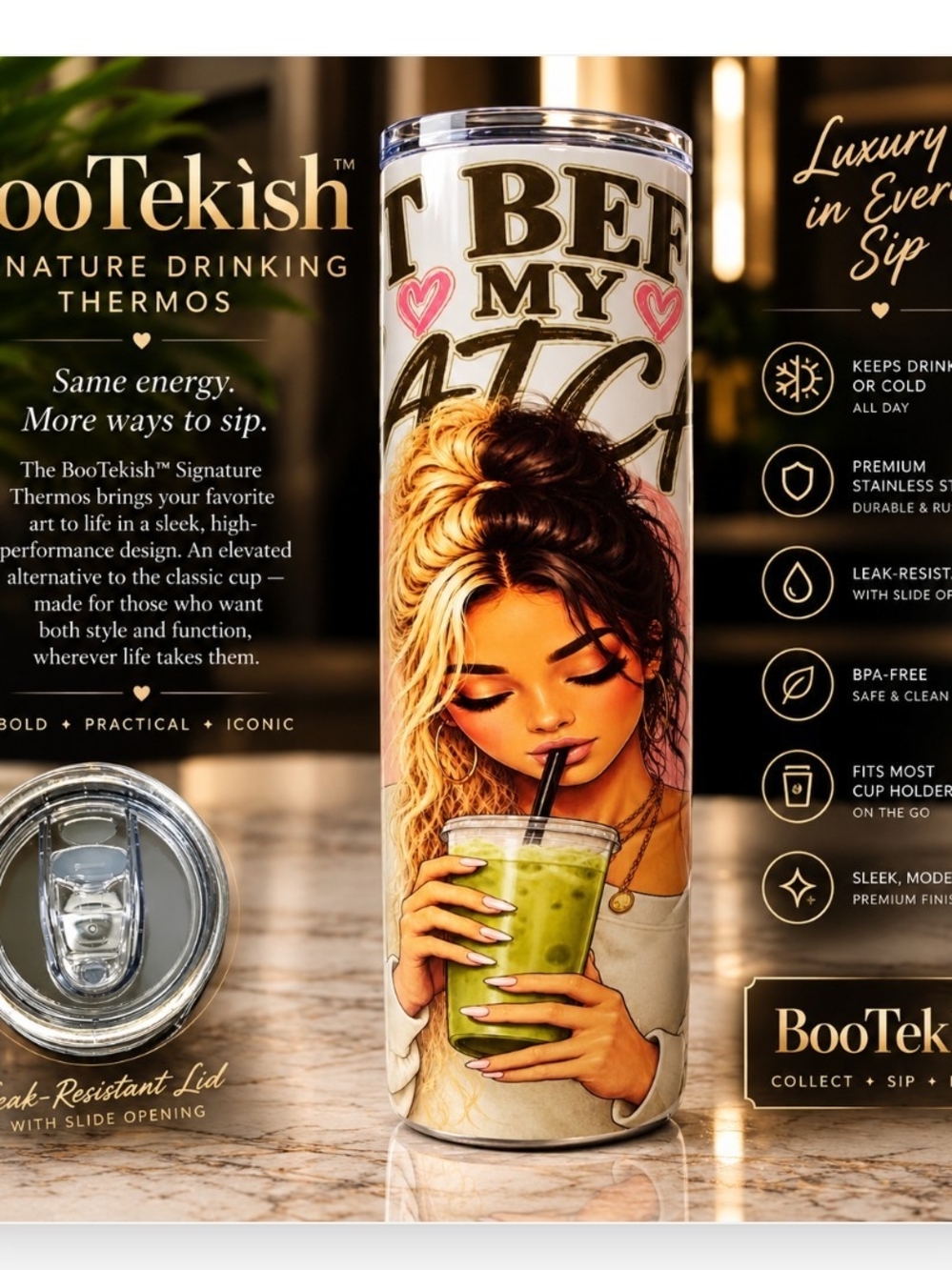 BooTekìsh™ | Signature Drinking Thermos